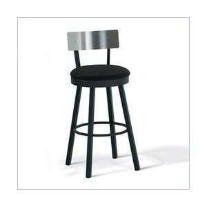   Seat Stainless Steel Back Swivel Bar Stool: Furniture & Decor