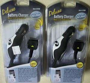 LOT OF 2 iPOD / iPHONE CAR CHARGERS, NEW  