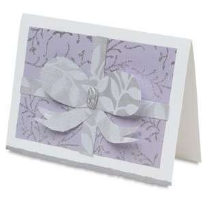 Strathmore Blank Cards and Envelopes   White/Red Deckle, Greeting, Box 