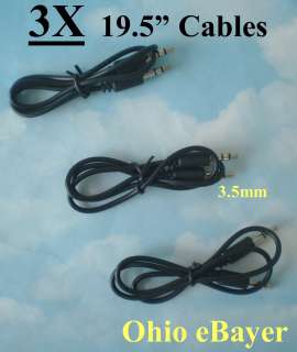 5mm male to 3.5 mm male 19.5 audio cable BLACK  
