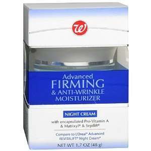 Walgreens Advanced Firming & Anti Wrinkle Moisturizer Night Cream, 1.7 