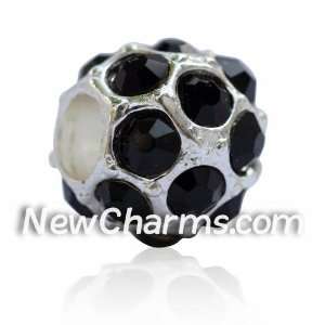   Black Stones European Bead Pandora Style Chamilia Troll Biagi Jewelry