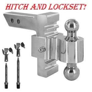   Aluminum Rapid Hitch 6 drop hitch 3410 AND 3492 lock set combo