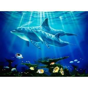  Dolphin Reef (Wilkie) Wall Mural: Home Improvement