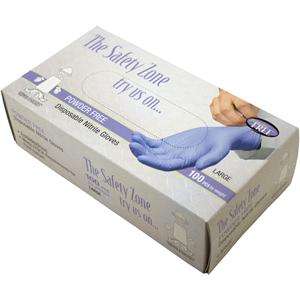 Nitrile Disposable Work Gloves, XL  Synthetic Rubber  