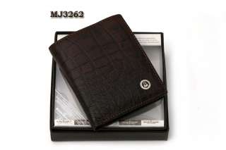 BLUEMOUNT Mens Middle Wallet Genuine Leather Gorgeous  