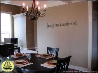 Family Time is Vinyl Wall Words Decals Stickers 104  