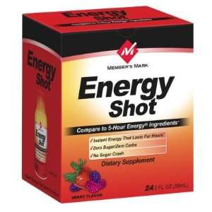   Energy Shot, 24 Bottles, 2 fl oz (Compare to 5 Hour Energy) Health