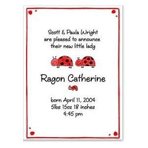   : Ladybug Family of 3 Baby Shower Invitation: Health & Personal Care