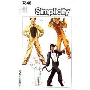  Simplicity 7648 Sewing Pattern Adult Animal Costumes Bust 