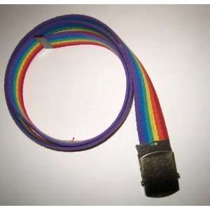    New Rainbow Color Cotton Web Style Belt 48 