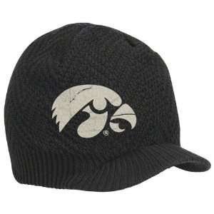 Iowa Hawkeyes adidas Originals Black Visor Knit Hat:  