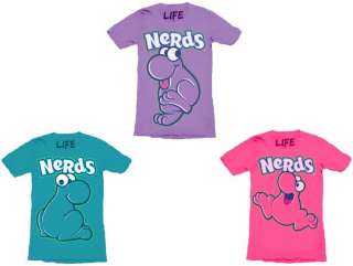 Choose Juniors Candy Nestle Willy Wonka Company Nerds Nerd T Shirt Tee 