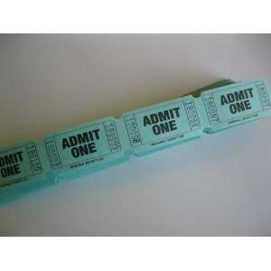  500 Green Admit One Consecutively Numbered Raffle Tickets 