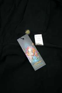   Auth Brand New Ed Hardy Life is a gamble Basic Black Hoodie Jacket Men
