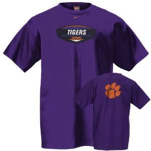  Nike Clemson Tigers Purple University T shirt: Sports 