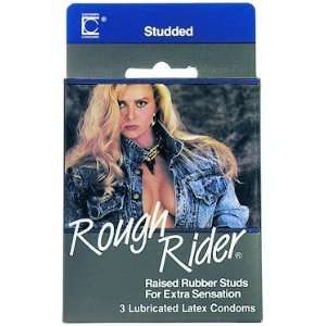    Contempo Rough Rider Studded Condoms 3/Pk: Health & Personal Care