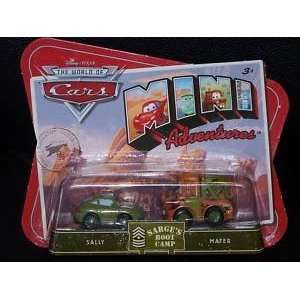   Pixar CARS Movie Toy Mini Adventures Sarges Boot Camp Sally & Mater