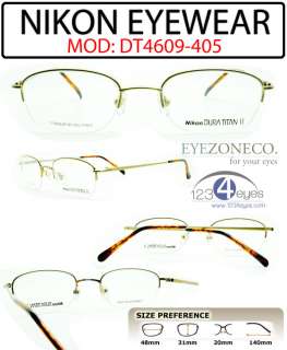 EyezoneCo​ NIKON Titanium DURATITAN Eyeglass DT4609 405  