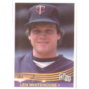  1984 Donruss # 558 Len Whitehouse Minnesota Twins Baseball 