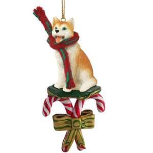  Siberian Husky Red White Dog Candy Cane Christmas Holiday 