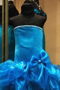   PAGEANT FLOWER GIRL HOLIDAY PRINCESS DRESS 4341 TURQUOISE SIZE 4 6