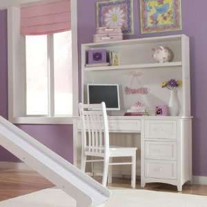  School House Desk with Hutch in White