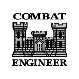  White Combat Engineer Stickers Arts, Crafts & Sewing