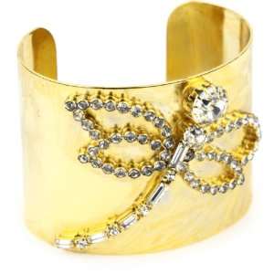   : Cocotay Social Swarovski Crystal Dragonfly Cuff Bracelet: Jewelry