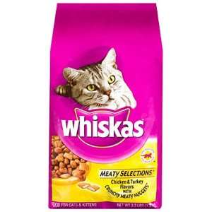  WHISKAS CAT FOOD MEATY SELECTIONS 3.3 LB BAG