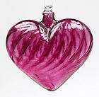 Kitras HEARTS OF GLASS   PINK Heart Shaped Ornament   H