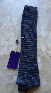 Ralph Lauren mens purple label silk nappy tie gray $95  