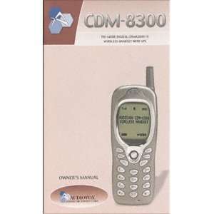  Audiovox CDM 8300 Phone Manual  Players & Accessories