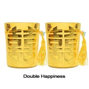 Double Happiness Votive Candle Set   Red Candle/Red 