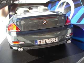 MAISTO 1:18 SE BMW 645CI CABRIO METALLIC GREY DIECAST MODEL CAR NEW 