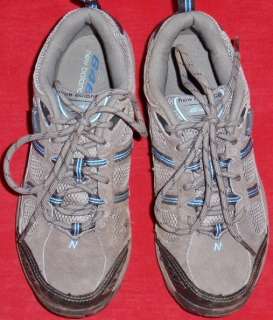 Womens NEW BALANCE 646 Tan/Blue Walking Shoes 8.5 WIDE  