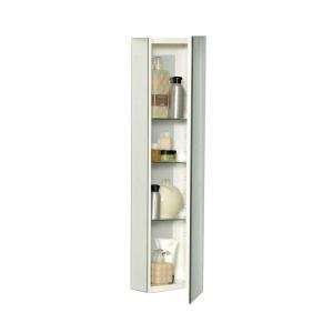   15 Surface Mount Medicine Cabinet with Frameless Beveled Mirror, Whi
