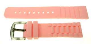 22mm Pink Silicone Rubber Watch Strap Band WC1305  