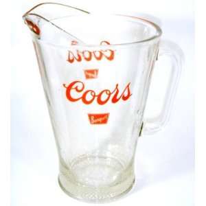  Vintage Coors Banquet Glass Beer Pitcher