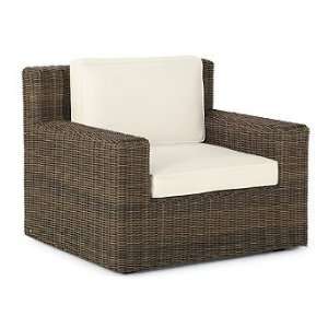  Hyde Park Outdoor Lounge Chair with Cushions   Off White 