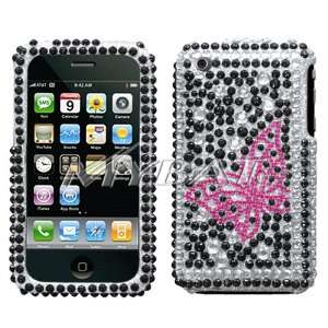   Butterfly Diamante Protector Cover for Apple iPhone 3G & iPhone 3GS