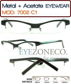 EyezoneCo DESIGNER Metal/Acetate Eyeglass Frame 7002 C1  