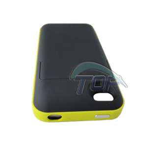 New Yellow 2000mah Juice Pack Plus External Battery Case for iPhone 4 