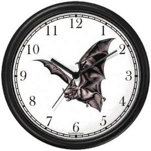  Vampire Bat Wall Clock by WatchBuddy Timepieces (Black 
