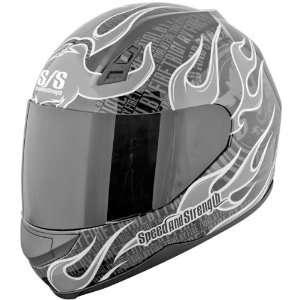   SS700 Trail By Fire Silver Helmet   Color : Silver   Size : Large