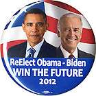 2012 Obama Biden WIN THE FUTURE Jugate Campaign Button
