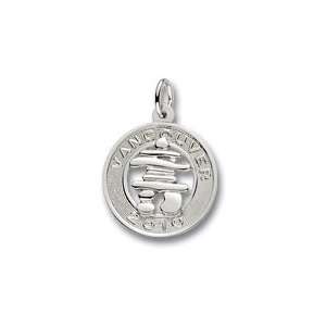   : Rembrandt Charms Vancouver Inukshuk Charm, 14K White Gold: Jewelry