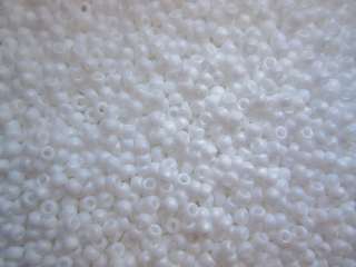 15/0 Japanese Toho Seed Beads Rainbow White Opaque Matte #761  