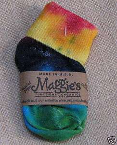 Organic Cotton Socks Maggies US Made Tie Dye Anklet  