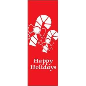 30 x 84 in. Holiday Banner Town Crier Candy Canes 